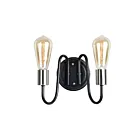 Maxim Lighting Haven 11739BKSN 2-Lights Black/Satin Nickel Wall Sconce