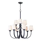 Maxim Lighting 11826SWBK Shelter 9-Lights 540W Black Incandescent Chandelier