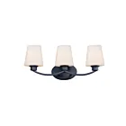 Maxim Lighting Shelter 11833SWBK 3-Lights 60W Black Vanity Light