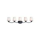 Maxim Lighting Shelter 11835SWBK 5-Lights 60W Black Vanity Light