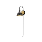 Maxim Lighting Dawn 12041ABBK 1-Light Antique Brass/Black Wall Sconce