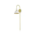 Maxim Lighting Dawn 12041WTSBR 1-Light White/Satin Brass Wall Sconce