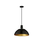 Maxim Lighting 12045ABBK Dawn 1-Light 60W Antique Brass/Black Pendant