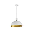 Maxim Lighting 12045WTSBR Dawn 1-Light 60W White/Satin Brass Pendant