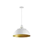 Maxim Lighting 12048WTSBR Dawn 1-Light 60W White/Satin Brass Pendant