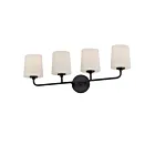 Maxim Lighting Bristol 12094SWBK 4-Lights 60W Black Vanity Light
