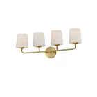 Maxim Lighting Bristol 12094SWSBR 4-Lights 60W Satin Brass Vanity Light
