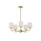 Maxim Lighting 12095SWSBR Bristol 5-Lights 300W Satin Brass Incandescent Chandelier