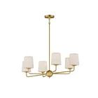 Maxim Lighting 12096SWSBR Bristol 6-Lights 360W Satin Brass Incandescent Chandelier