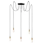Maxim Lighting 12125BKAB Early Electric 5-Lights 300W Black/Antique Brass Pendant