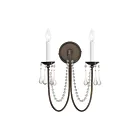 Maxim Lighting Plumette 12161CHB-CRY 2-Lights Chestnut Bronze Wall Sconce