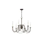 Maxim Lighting 12166CHB Plumette 6-Lights 360W Chestnut Bronze Incandescent Chandelier