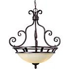 Maxim Lighting 12202FIOI Manor 3-Lights 180W Oil Rubbed Bronze Pendant
