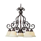 Maxim Lighting 12206FIOI Manor 5-Lights 300W Oil Rubbed Bronze Incandescent Chandelier