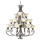 Maxim Lighting 12209FIOI Manor 15-Lights 900W Oil Rubbed Bronze Incandescent Chandelier