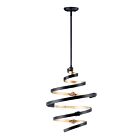 Maxim Lighting 12236BKGLD Twister 5-Lights 300W Black/Gold Pendant