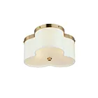 Maxim Lighting 12243OFSBR Clover 3-Lights 60W Satin Brass Flush Mount