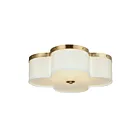 Maxim Lighting 12244OFSBR Clover 4-Lights 60W Satin Brass Flush Mount