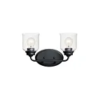 Maxim Lighting Acadia 12262CDBK 2-Lights 60W Black Vanity Light