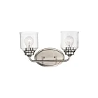 Maxim Lighting Acadia 12262CDSN 2-Lights 60W Satin Nickel Vanity Light