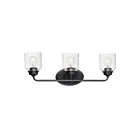 Maxim Lighting Acadia 12263CDBK 3-Lights 60W Black Vanity Light