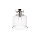 Maxim Lighting 12270CDSN Acadia 1-Light 60W Satin Nickel Semi-Flush Mount
