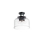 Maxim Lighting 12271CDBK Acadia 3-Lights 60W Black Semi-Flush Mount