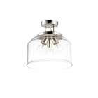 Maxim Lighting 12271CDSN Acadia 3-Lights 60W Satin Nickel Semi-Flush Mount