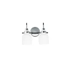 Maxim Lighting Milk 12332WTPC 2-Lights 60W Polished Chrome Vanity Light