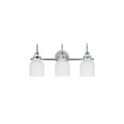 Maxim Lighting Milk 12333WTPC 3-Lights 60W Polished Chrome Vanity Light