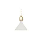Maxim Lighting 12383WTSBR Lumi 1-Light 40W Satin Brass Pendant