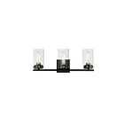 Maxim Lighting Pinn 12403CLBKSBR 3-Lights 60W Black/Satin Brass Vanity Light