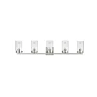 Maxim Lighting Pinn 12405CLSN 5-Lights 60W Satin Nickel Vanity Light