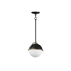 Maxim Lighting 12411SWBKWBR Duke 1-Light 60W Black/Weathered Brass Pendant