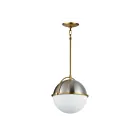 Maxim Lighting 12412SWSNSBR Duke 1-Light 60W Satin Nickel/Satin Brass Pendant