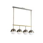 Maxim Lighting 12414SWSNSBR Duke 4-Lights 240W Satin Nickel/Satin Brass Pendant