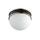 Maxim Lighting 12419SWBKWBR Duke 1-Light 60W Black/Weathered Brass Flush Mount