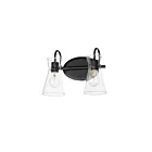 Maxim Lighting Ava 12482CLBK 2-Lights 60W Black Vanity Light