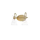 Maxim Lighting Ava 12482CLNAB 2-Lights 60W Natural Aged Brass Vanity Light