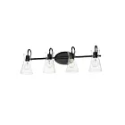 Maxim Lighting Ava 12484CLBK 4-Lights 60W Black Vanity Light