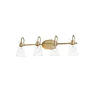 Maxim Lighting Ava 12484CLNAB 4-Lights 60W Natural Aged Brass Vanity Light