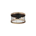 Maxim Lighting 12510DWBK Homestead 2-Lights 60W Driftwood/Black Semi-Flush Mount