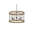 Maxim Lighting 12515DWBK Homestead 5-Lights 300W Driftwood/Black Incandescent Chandelier