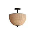 Maxim Lighting 12604NABK Maldives 2-Lights 60W Black Semi-Flush Mount