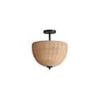 Maxim Lighting 12604NABK Maldives 2-Lights 60W Black Semi-Flush Mount