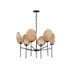 Maxim Lighting 12606NABK Maldives 6-Lights 360W Black Incandescent Chandelier
