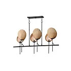 Maxim Lighting 12607NABK Maldives 6-Lights 360W Black Incandescent Chandelier