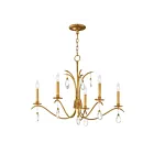 Maxim Lighting 12745CHGL Eden 5-Lights 300W Charcoal Gold Leaf Incandescent Chandelier