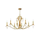 Maxim Lighting 12748CHGL Eden 8-Lights 480W Charcoal Gold Leaf Incandescent Chandelier