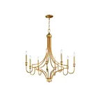Maxim Lighting 12788GL Normandy 8-Lights 480W Gold Leaf Incandescent Chandelier